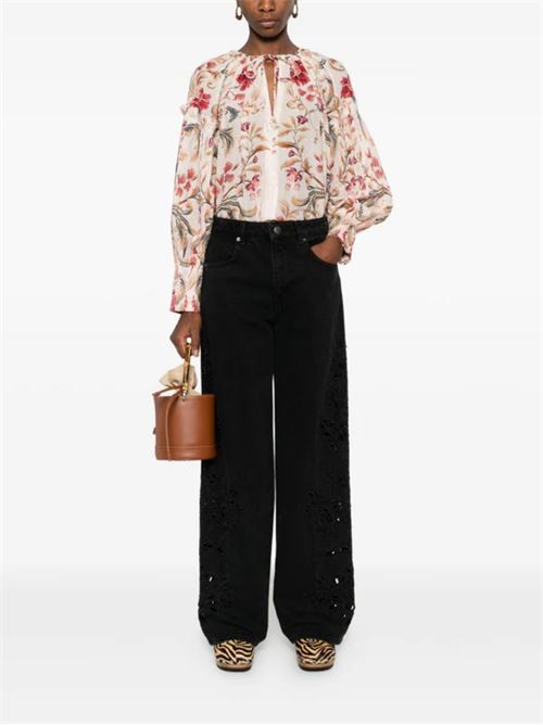 Floral print shirt FARM RIO | 345086SNAKESCARVESBLACK26097